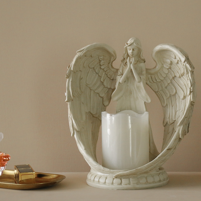Candle Holder Decor - WW 레진 엔젤 전자 캔들 홀더
