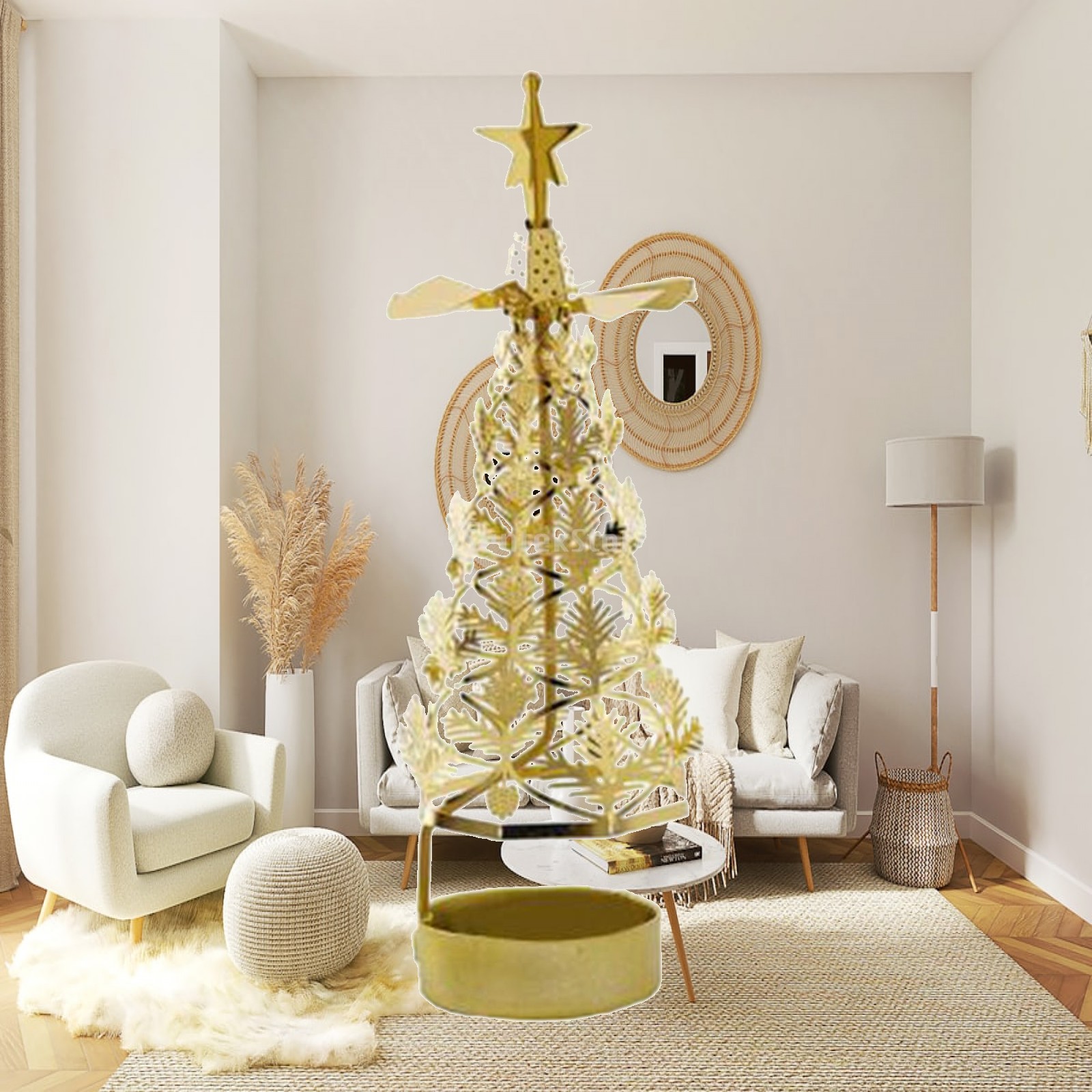 Candle Holder Decor - 회전식 캔들 트레이 홀더, 스테인리스 스틸