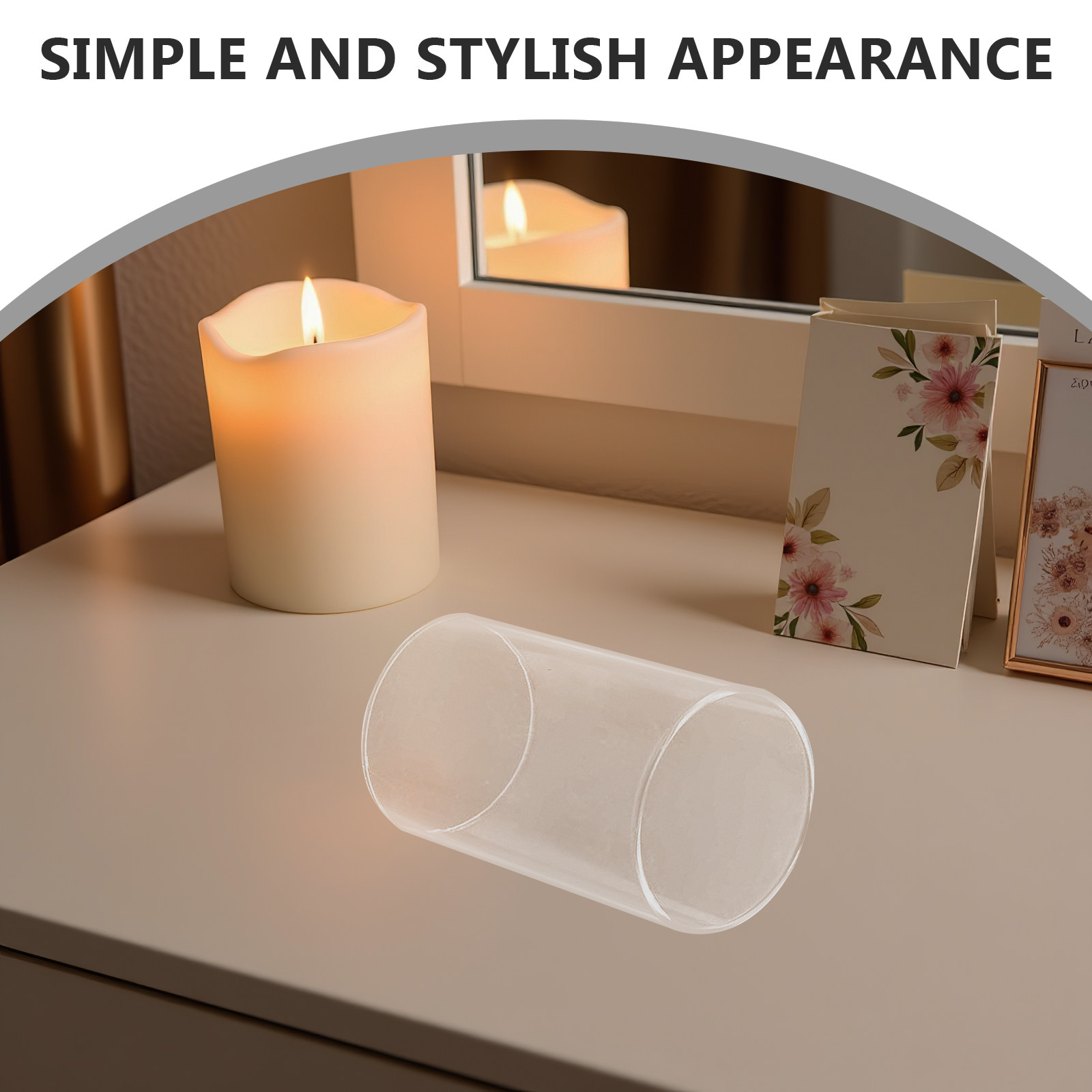 Candle Holder Decor - 유리 캔들 홀더, 캔들용 투명 원통형