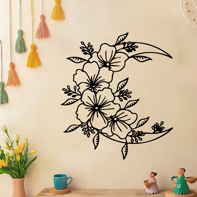 Interior Design Living Room - 1개 꽃무늬 화환 철제 벽 장식