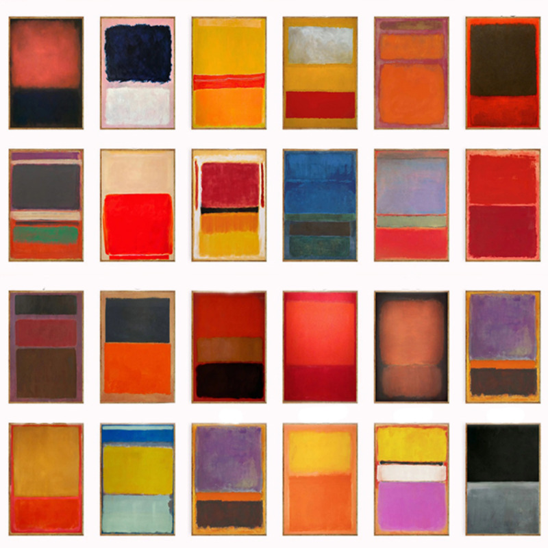 Abstract Canvas Set - 벽 장식, 마크 로스코 포스터 세트,