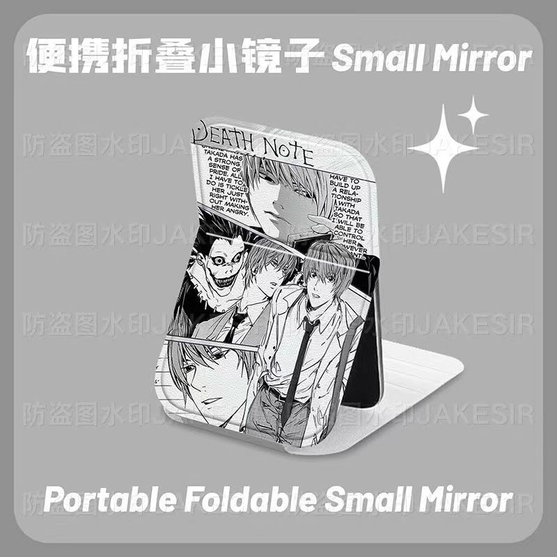 데스노트 라이트 야가미 접이식 화장 거울 휴대용 화장  - Decorative Mirror 리뷰 및 가격