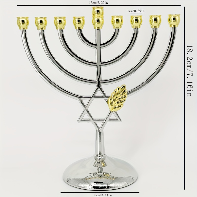 한우카 메노라 9개 가지 촛대, 다윗의 별 금속 촛대, - Candle Holder Decor 리뷰 및 가격