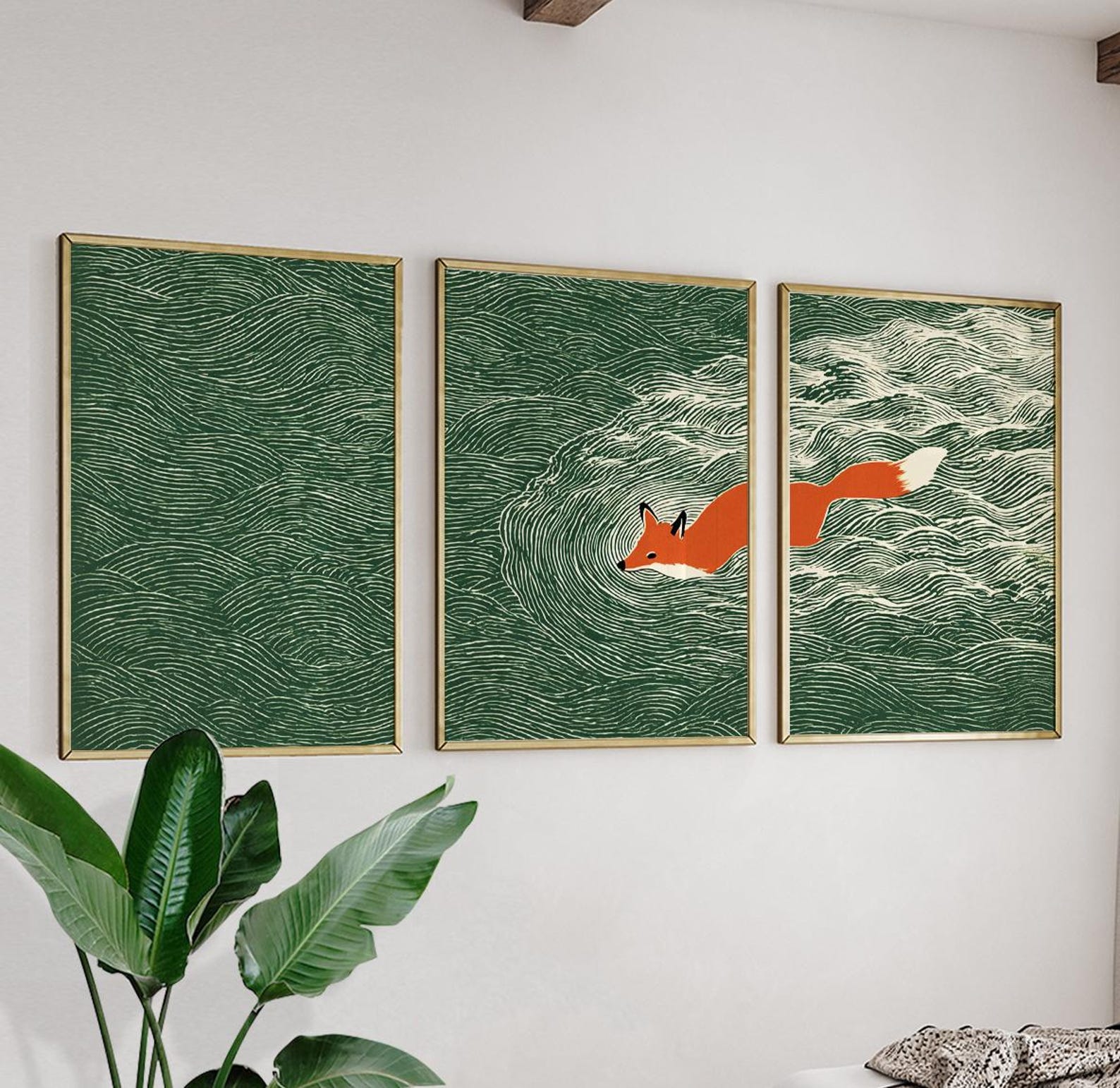 프레임 없는 캔버스 그림 3점 세트, 일본풍 레트로 스 - Abstract Canvas Set 리뷰 및 가격