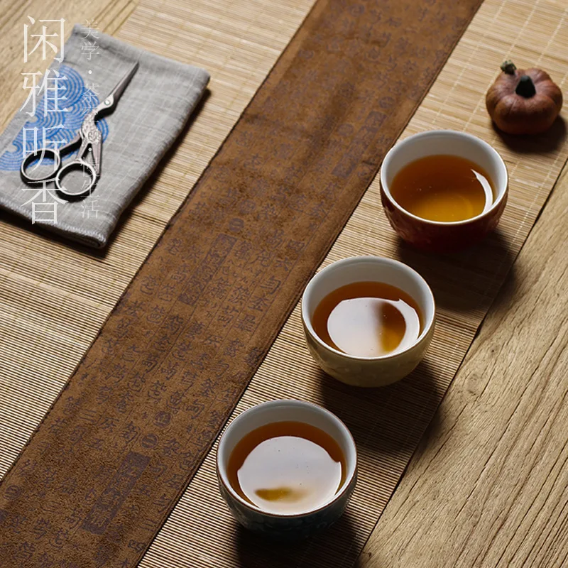 직물 소재의 대나무 티 매트, 린넨 소재의 젠 스타일  - Table Runner 리뷰 및 가격