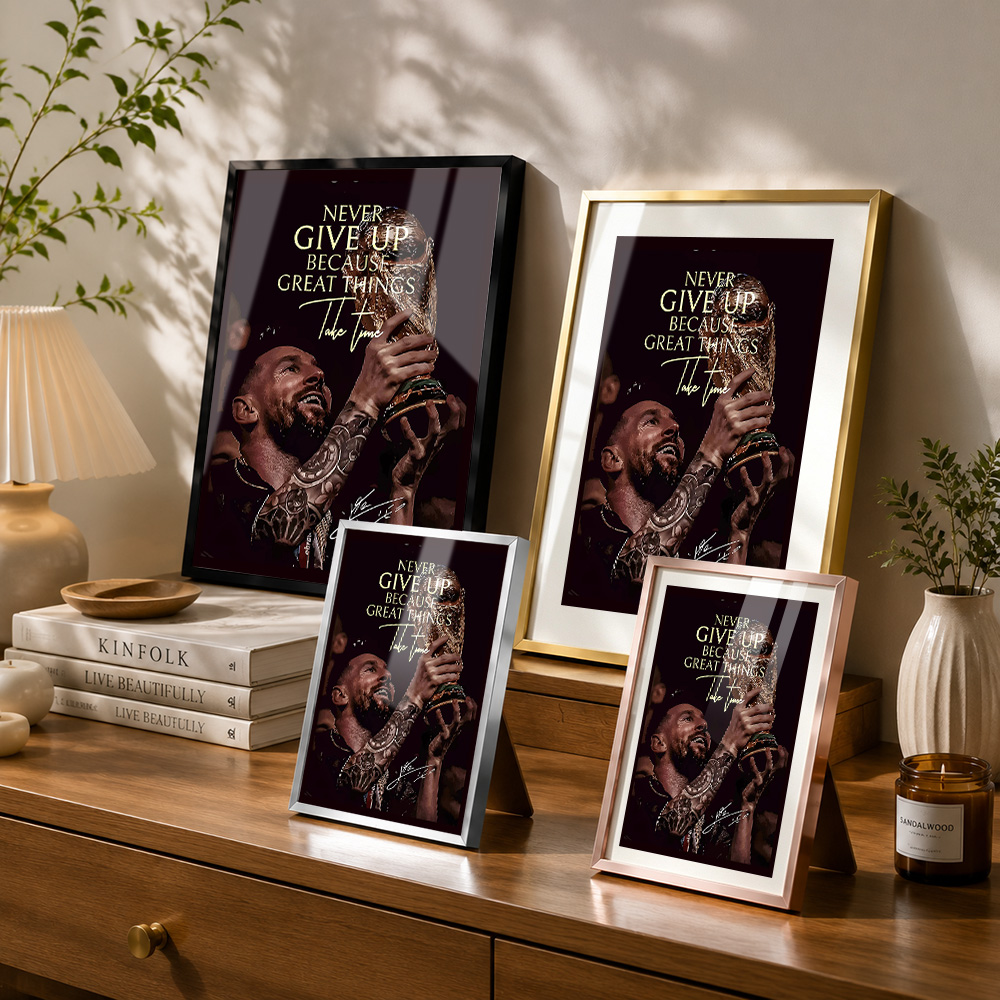 리오넬 메시 승리 프레임 알루미늄 메탈 포스터 맞춤형  - Picture Frame 리뷰 및 가격