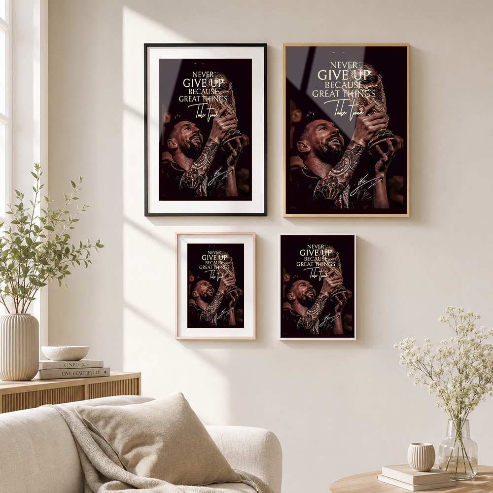 리오넬 메시 승리 프레임 알루미늄 메탈 포스터 맞춤형  - Picture Frame 리뷰 및 가격
