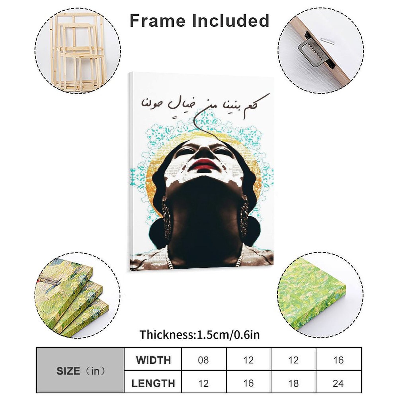 Umm Kulthum 캔버스 회화 포스터 이집트 레트로 - Picture Frame 리뷰 및 가격