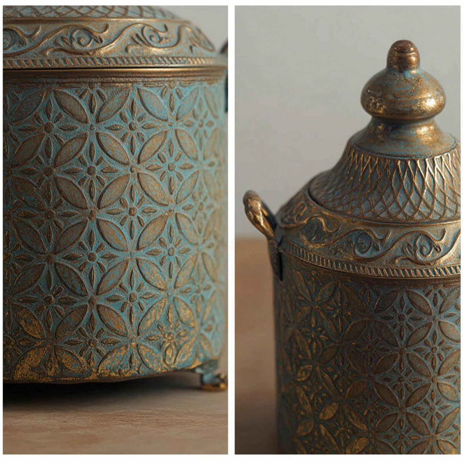 장식용 철제 화병, 앤티크 금장 장식, 빈티지 파티나  - Vase Decor 리뷰 및 가격