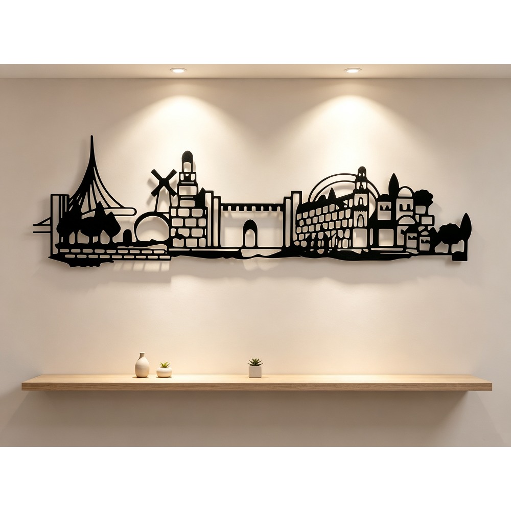 CIFBUY 금속 벽 장식 예술품, 예루살렘 스카이라인 - Wall Art 리뷰 및 가격