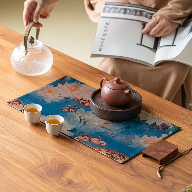 샹윈 얀 티 매트 신중국풍 젠 테이블 러너 방수 티 테 - Table Runner 리뷰 및 가격