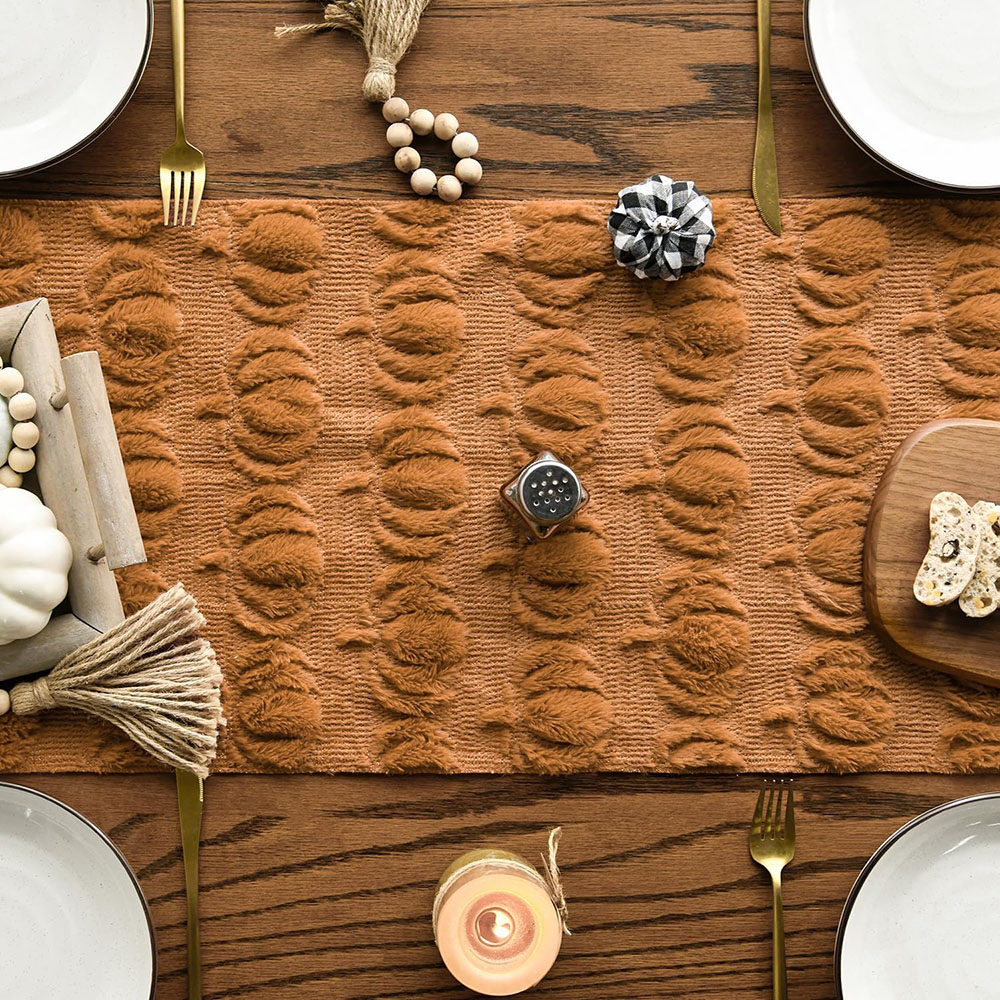 카라멜 3D 플러시 호박 테이블 러너 13x72인치 부 - Table Runner 리뷰 및 가격