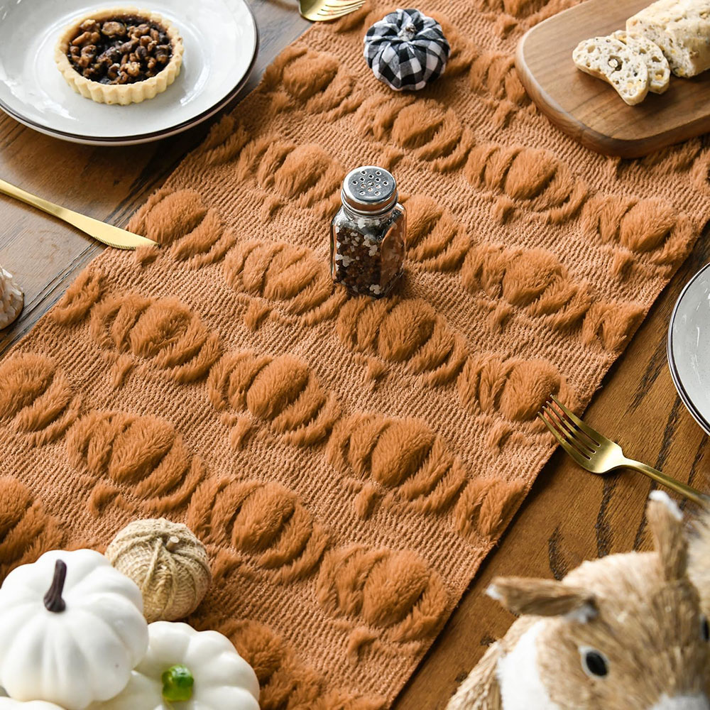 카라멜 3D 플러시 호박 테이블 러너 13x72인치 부 - Table Runner 리뷰 및 가격
