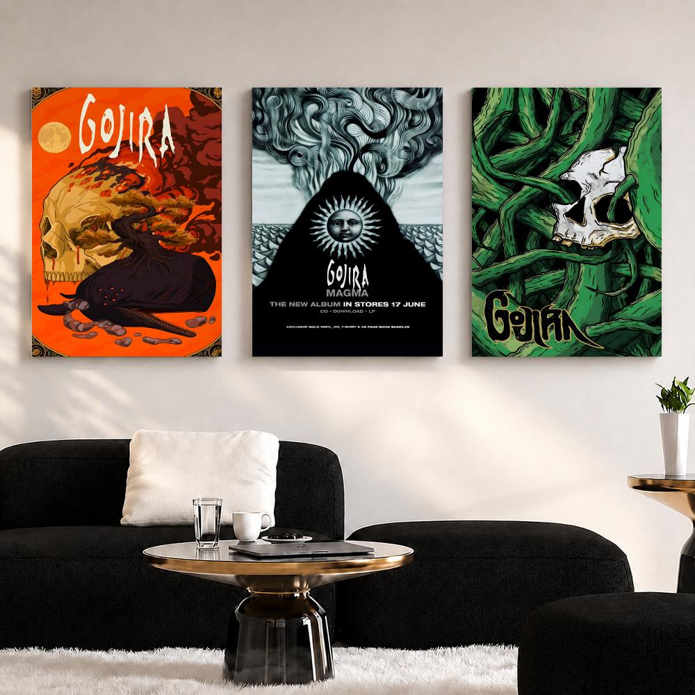 록 밴드 음악 앨범 G-Gojira 액자형 벽화, 침실 - Interior Design Living Room 리뷰 및 가격