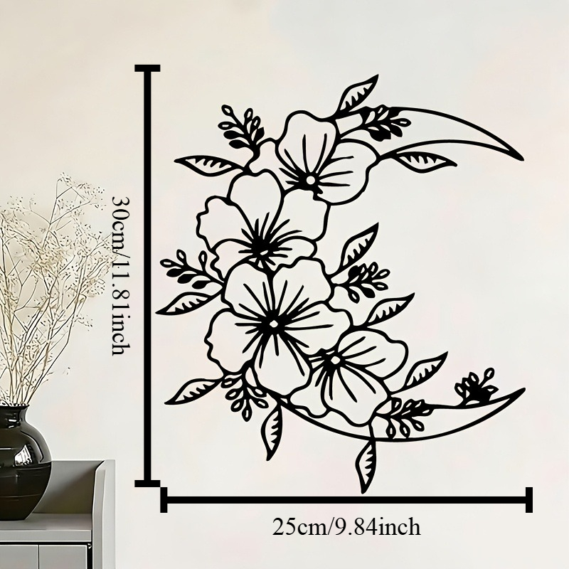 1개 꽃무늬 화환 철제 벽 장식 수공예 금속 꽃 벽화  - Interior Design Living Room 리뷰 및 가격