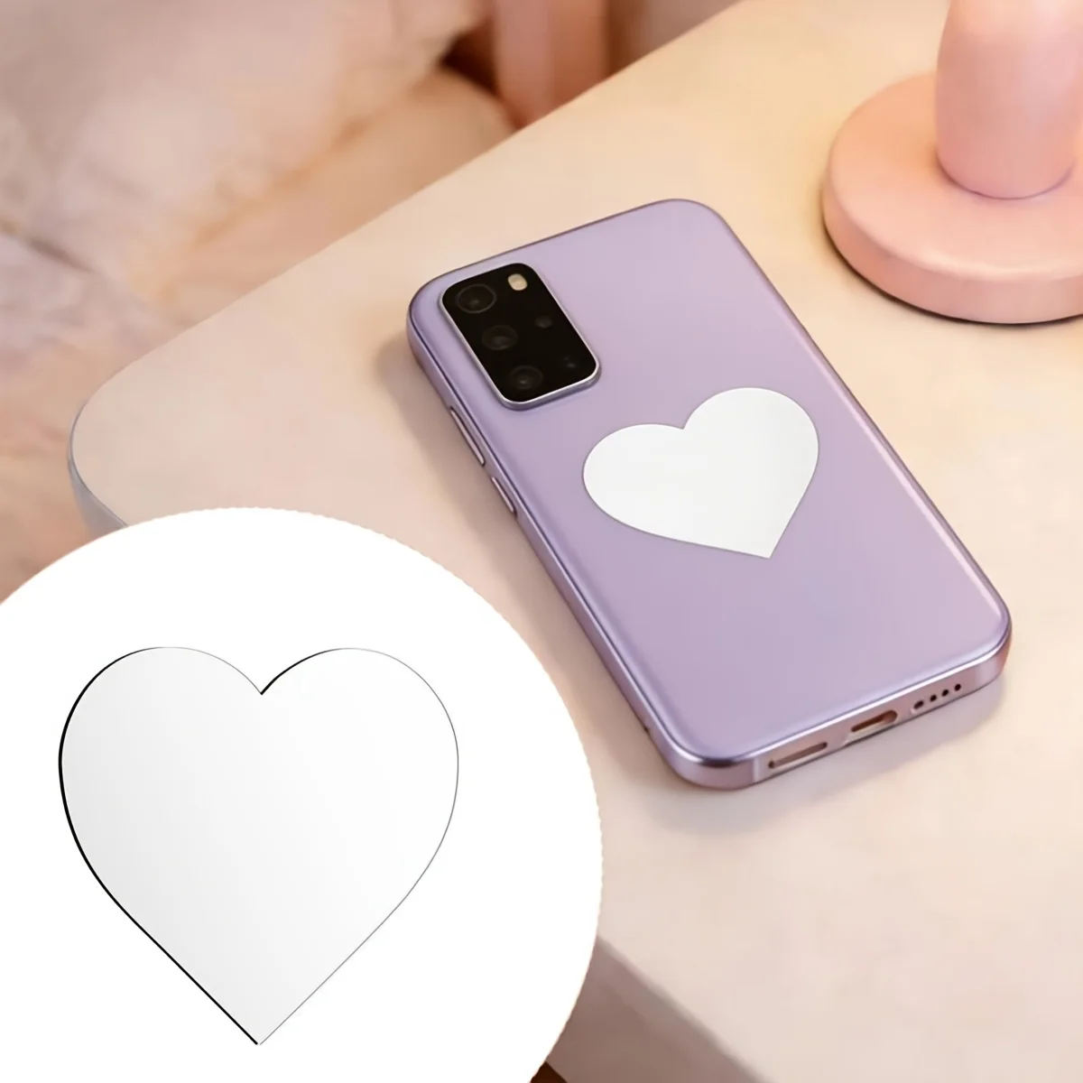 휴대폰 거울 스티커 2개, 휴대폰 뒷면에 부착하는 화장 - Decorative Mirror 리뷰 및 가격