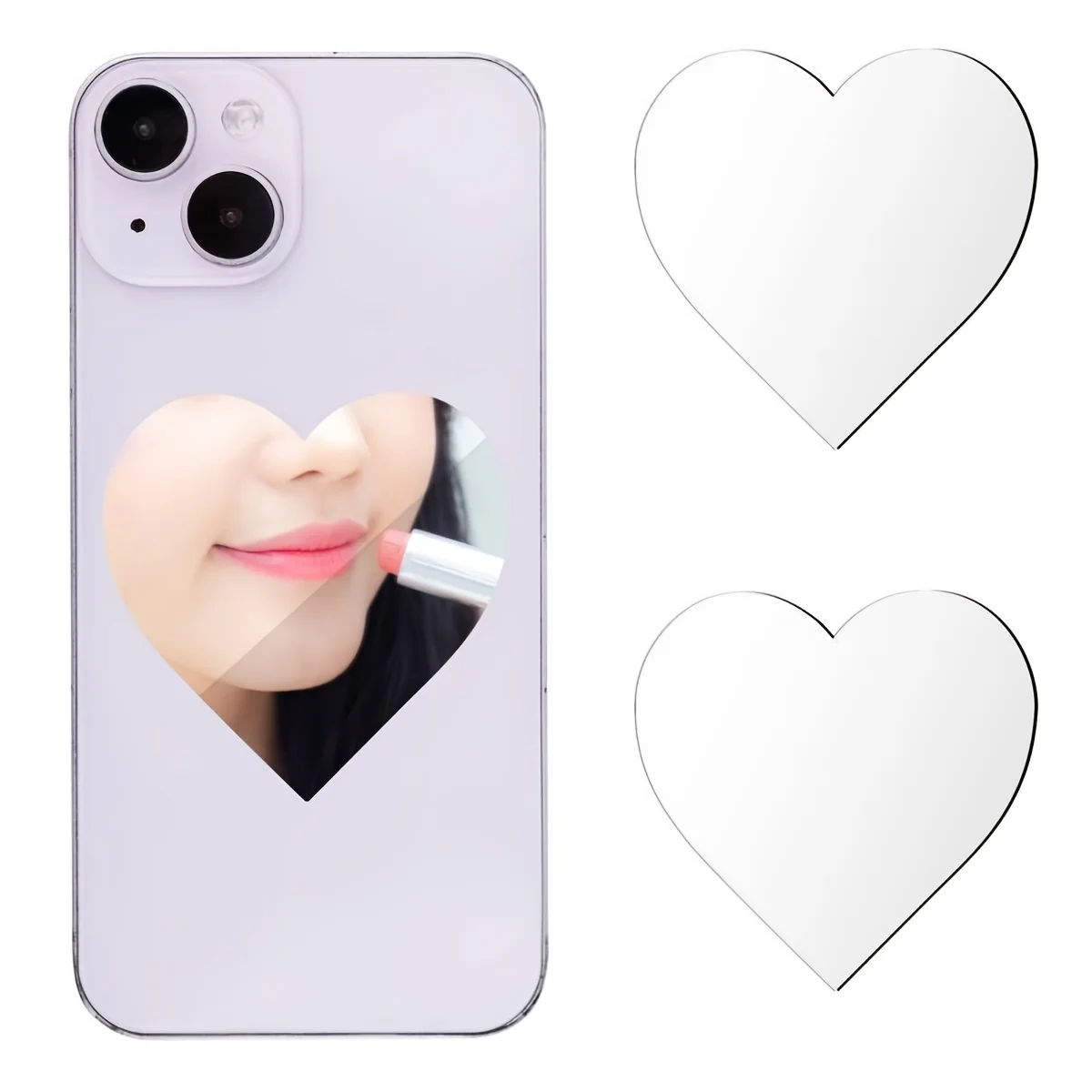 휴대폰 거울 스티커 2개, 휴대폰 뒷면에 부착하는 화장 - Decorative Mirror 리뷰 및 가격