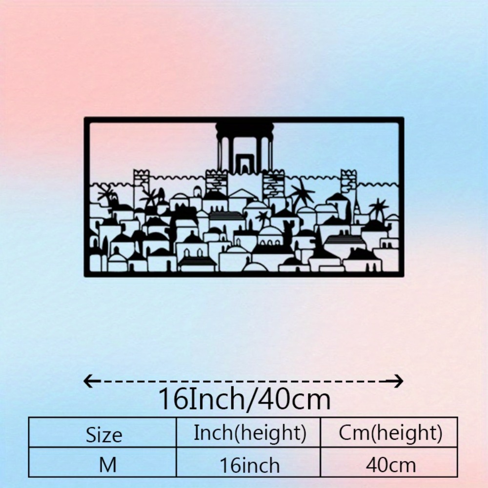 CIFBUY 금속 벽 예술 예루살렘 벽화 동상 유대 문 - Wall Art 리뷰 및 가격